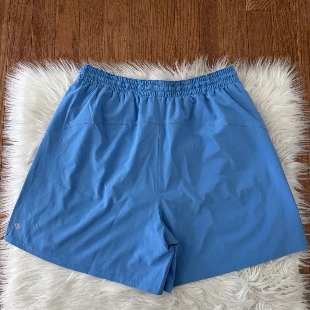 Lululemon Women’s Pace Rival High Rise Shorts Sz 8 Pool Party Blue Lined 5” NWT - Picture 2 of 11